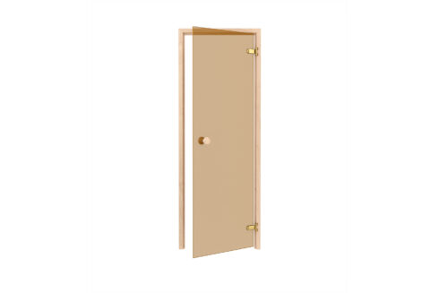 Sauna Eingangstür mit 8 mm ESG Glas 