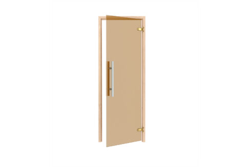 Sauna Eingangstür mit 8 mm ESG Glas 