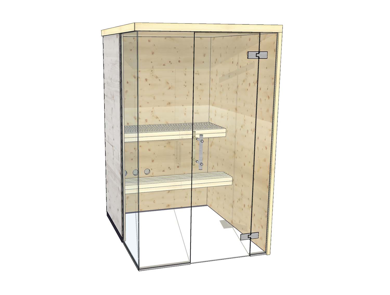 Sauna Zirbe-S2-Ecke-links Sauna Zirbe-S2-Ecke-links