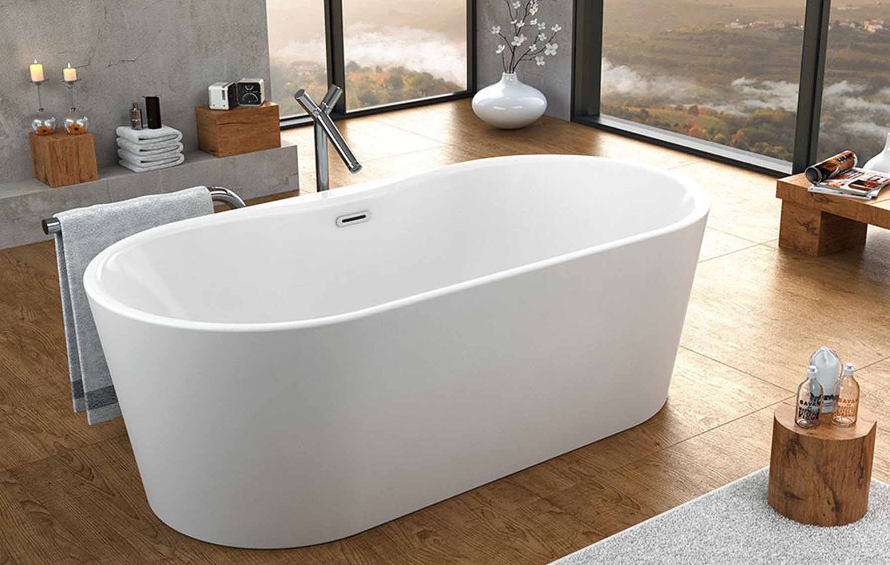 Freistehende Badewanne comodo-white-e499bf209bd3451571833be637e09005